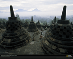 Temple at Borobudur, Java, Indonesia